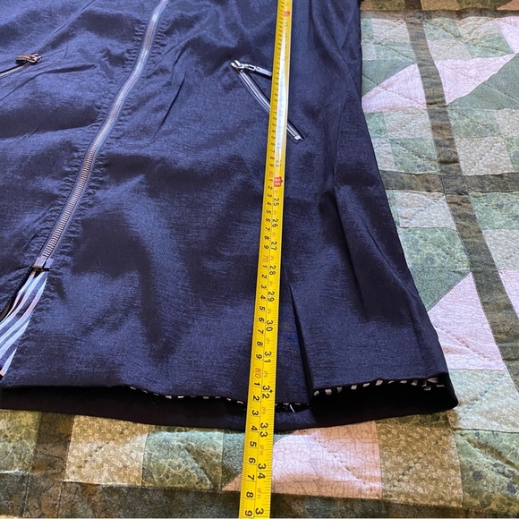 MYCRAPAC One Hoodie Rain Jacket M Black Embroidered Metallic w/ Belt Lightweight - Picture 14 of 14